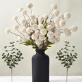 Waipfaru 10pcs Fake Silk Pompon Mum Artificial Flowers, Bulk Faux Mini by Waipfaru