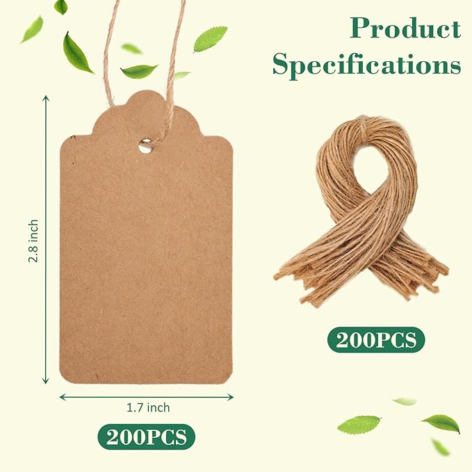 SallyFashion 200pcs Gift Tags - Image 6