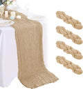 4 Pack Beige Cheesecloth Table Runner 35x120 Inch Boho Gauze Fabric Cheese by AIRIT+LOVELY