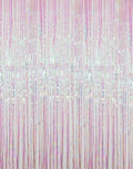 GOER 3.2 ft x 9.8 ft Metallic Tinsel Foil Fringe Curtains Party Photo Backdrop by GOER