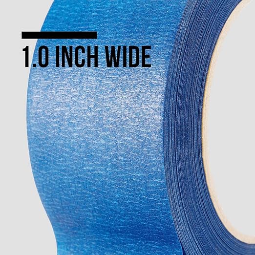 Lichamp 10-Piece Blue Painters Tape 1 inch, 1 inch x 55 Yards x 10 Rolls - Image 6