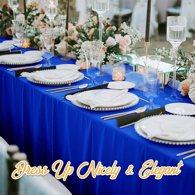 BRILLMAX 10 Pack Royal Blue Tablecloths - Image 8