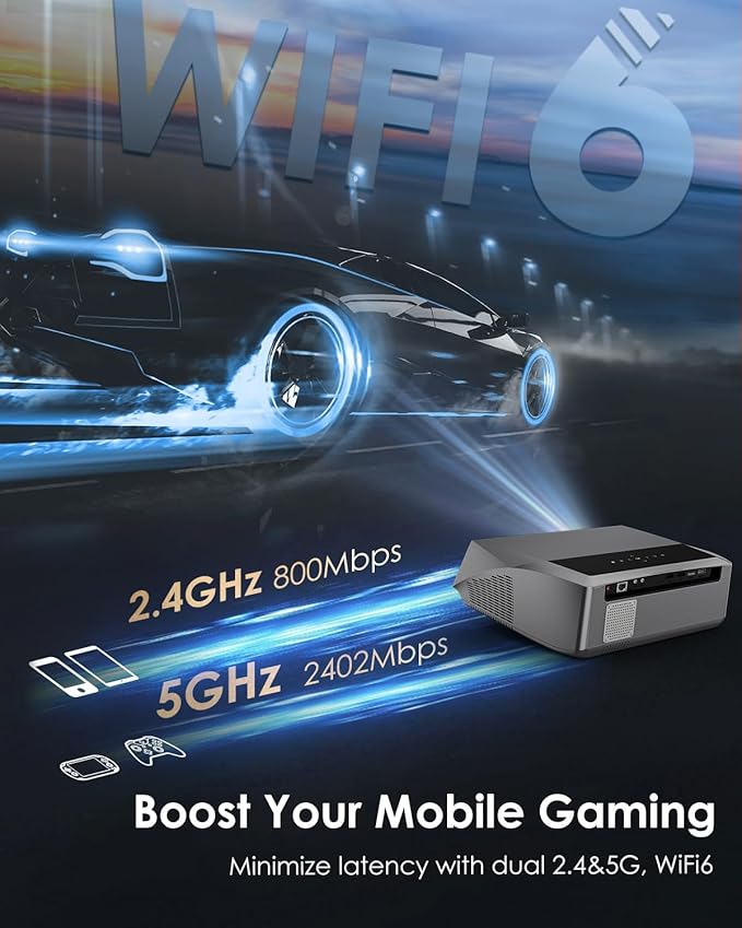 Smart 4K Projector Movie Gaming Karaoke TV, 2300 ANSI High Brightness Ultra HD - Image 5