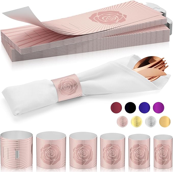 Polymer Material Reusable Napkin Band, Glue-Free Tear-Proof Water Resistant by Unknown