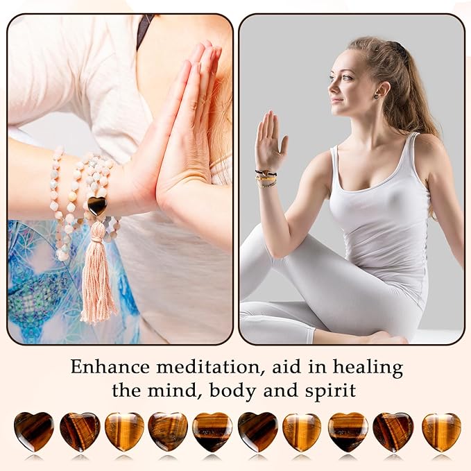 Gerrii 50 Pcs Heart Healing Stone Bulk Quartz Heart Inspirational Stones Gift - Image 3