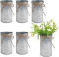 6" High Vase Centerpiece for Table, Rustic Farmhouse Mason Jars by JOYFERNAL