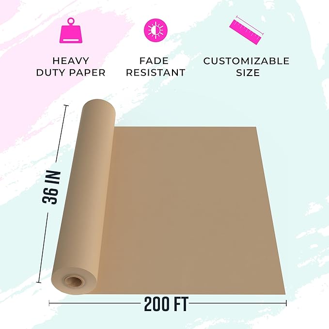 Large Brown Kraft Paper Roll - Image 2