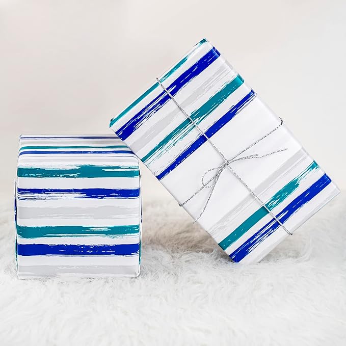 WRAPAHOLIC Reversible Blue Wrapping Paper - Image 7