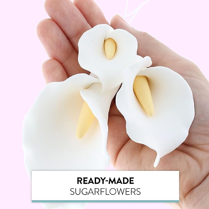 Global Sugar Art Calla Lily Sugar Cake Flowers White - Image 7