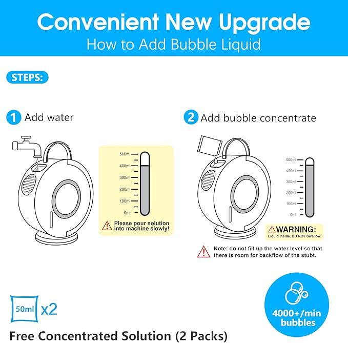 Bubble Machine for Kids Toddlers, Automatic Bubble Blower Rechargeable - Image 5