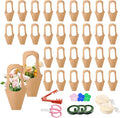 50Pcs 16.5" Kraft Paper Bouquet Bags by HDFCLUP