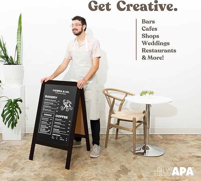 Ilyapa Wooden A-Frame Chalkboard Sign - Image 4