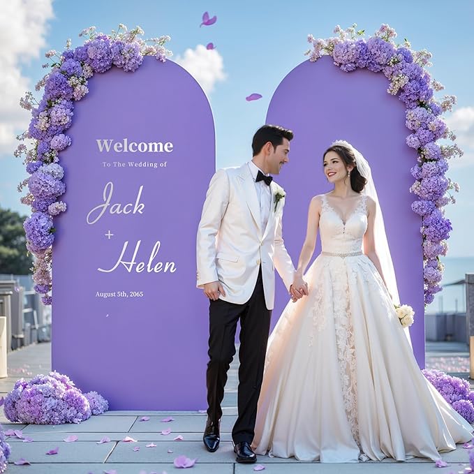 6FT Lavender Arch Backdrop Cover - Image 5