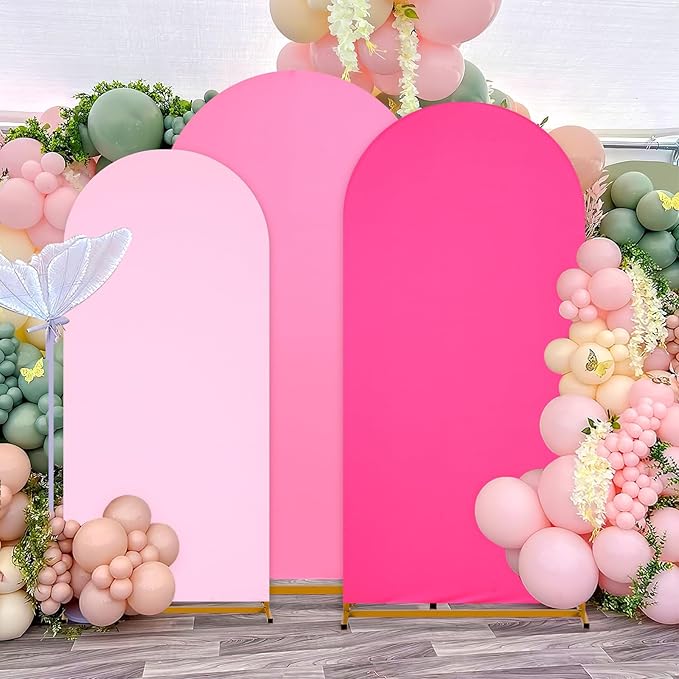 SoarDream Wedding Arch Cover Double-Sided Spandex Fitted Wedding Arch Stand by SoarDream