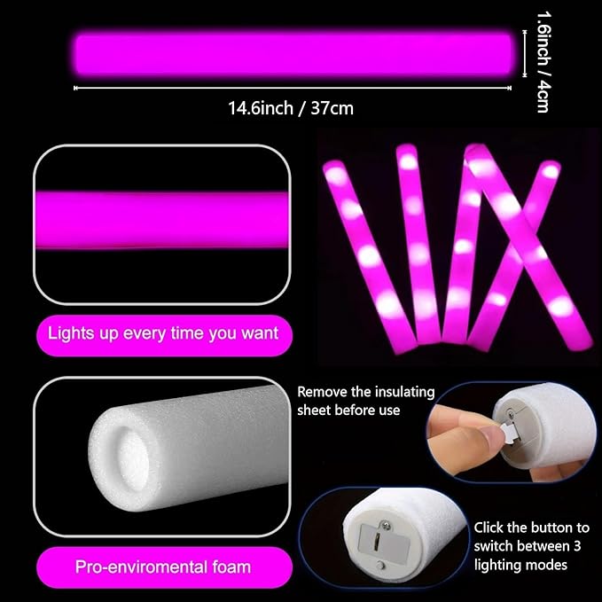 Glow Foam Sticks Bulk, Sporting Events - Image 2