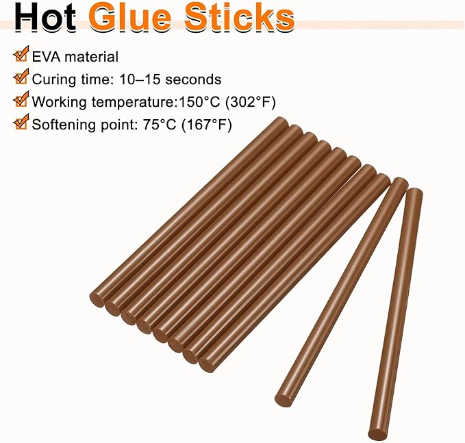 HARFINGTON 10pcs Hot Glue Sticks 0.43" Dia x 3.94" Long EVA Mini Hot Melt - Image 4