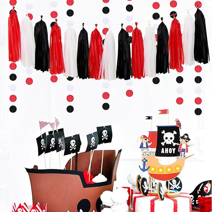 Black White-Red Party-Decorations - Image 6