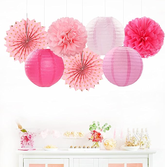 Rose Hot-Pink Party Decorations Streamers - Image 7