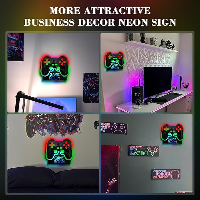 Ineonlife Game Room Controller Neon Sign Mirrored Colorful LED Lights - Image 2