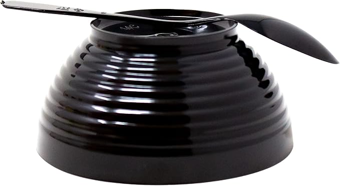 50 Pack 3 oz. Asian-Style Black Mini Plastic Bowl - Image 8