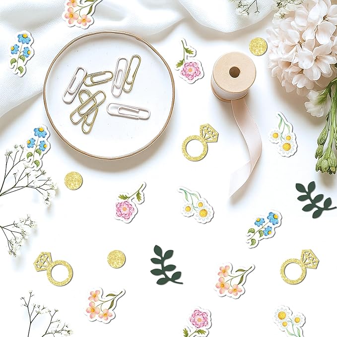 200 pcs Flower and Greenery Wedding Confetti - Image 6