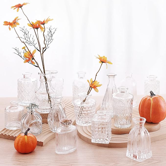 Arme Glass Bud Vase Set of 32 Pcs，Small Glass Vases - Image 6