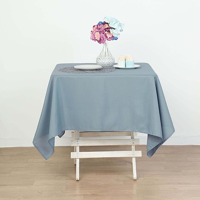 Efavormart 54x54 Dusty Blue Wholesale Linens Seamless Polyester Square Linen by efavormart