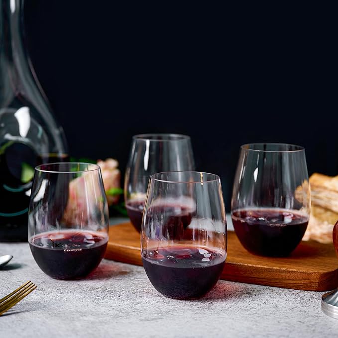 FOCUSLINE 20 Pack 16 Oz Plastic Wine Glasses, Stemless Plastic Wine Cups Heavy - Image 7
