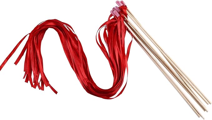 100PCS Ribbon Stick Wands Wedding Streamers by Wishprom