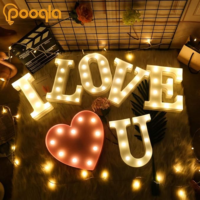 Pooqla LED Marquee Letter Lights Sign, Light Up Alphabet Letter - Image 4