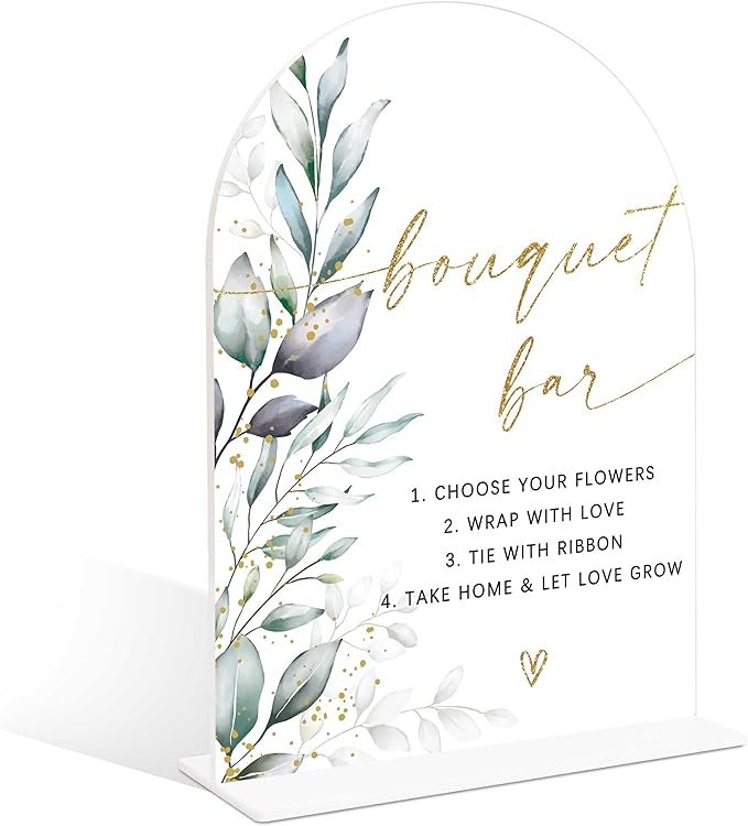 Acrylic Wedding Signs, Wedding Reception Signage, Bridal Shower Table Decor by Unknown