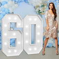 Marquee Numbers Large 60th-Birthday Decorations: 4ft Light Up Number Party by Letsmakeitimpressive