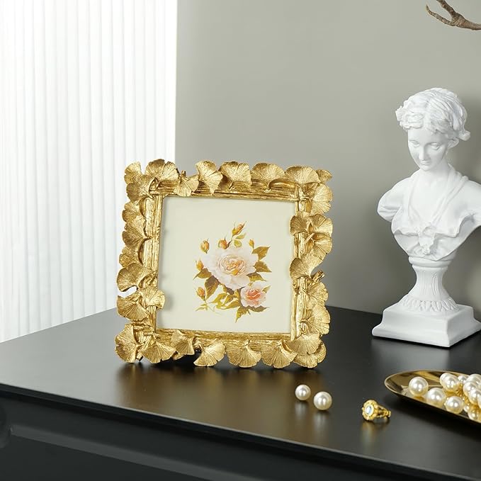 Cuspin Vintage Gold 5x5 Picture Frame, Antique Square Photo Frame - Image 7