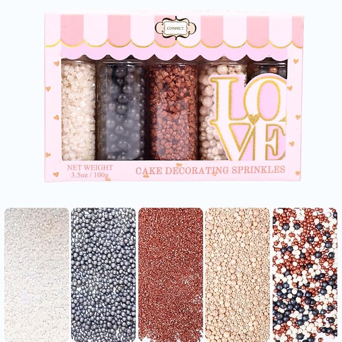 Sprinkles - Confect Sprinkles for Cakes & Cupcakes Decoration Assorted pack of by CONFECTTHECAKEDECORATINGCO