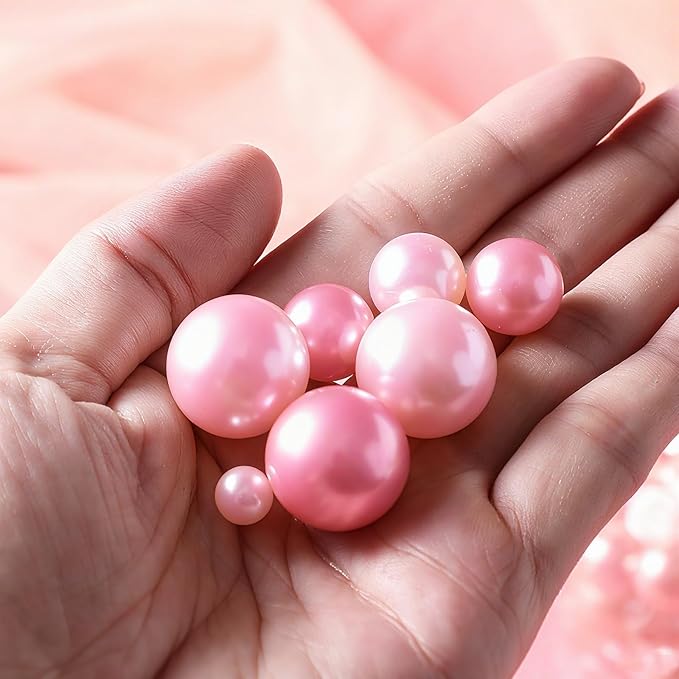 200 Pcs Vase Filler Beads Pink Pearl Beads - Image 7