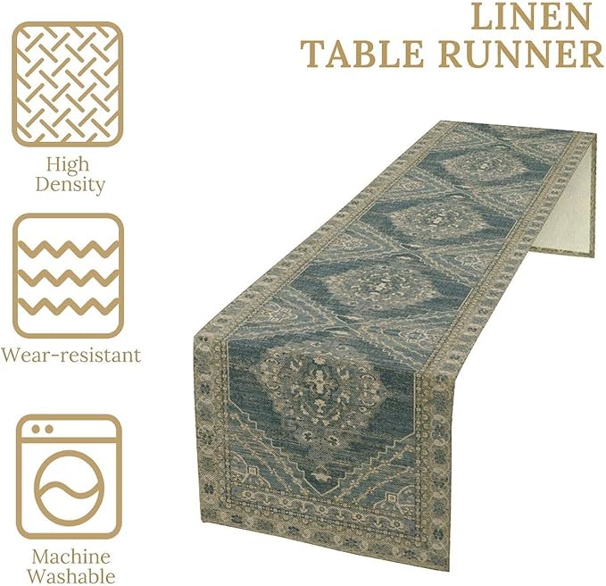 Boho Floral Vintage Table Runner - Image 5
