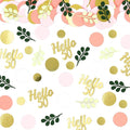 300PC 50TH Birthday Confetti for Table Pink and Sage Green Happy 50TH Birthday by Vofrise