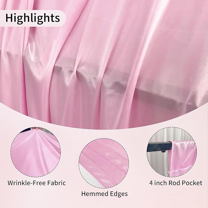 40x10ft Backdrop Curtains for Parties, 8 Panels 5x10ft Curtains Photography - Image 3