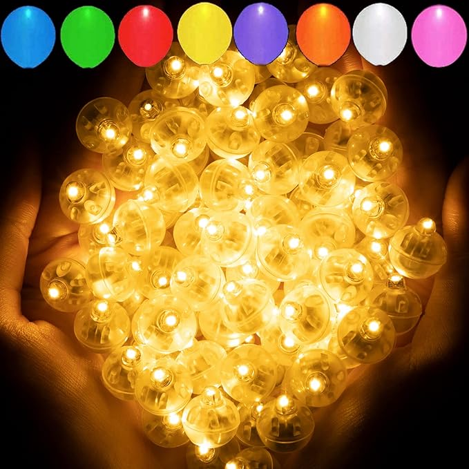 Aogist 200pcs Warm White Balloon Light, Long Standby Time Waterproof Mini Ball by Aogist