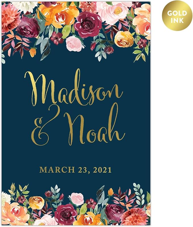Andaz Press Personalized Extra Large Wedding Easel Board Party Sign, 12x18-inch by AndazPress