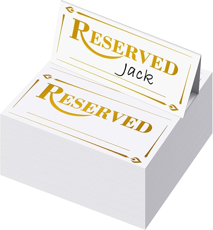 300 Pcs Paper Table Reserved Sign by Resurhang