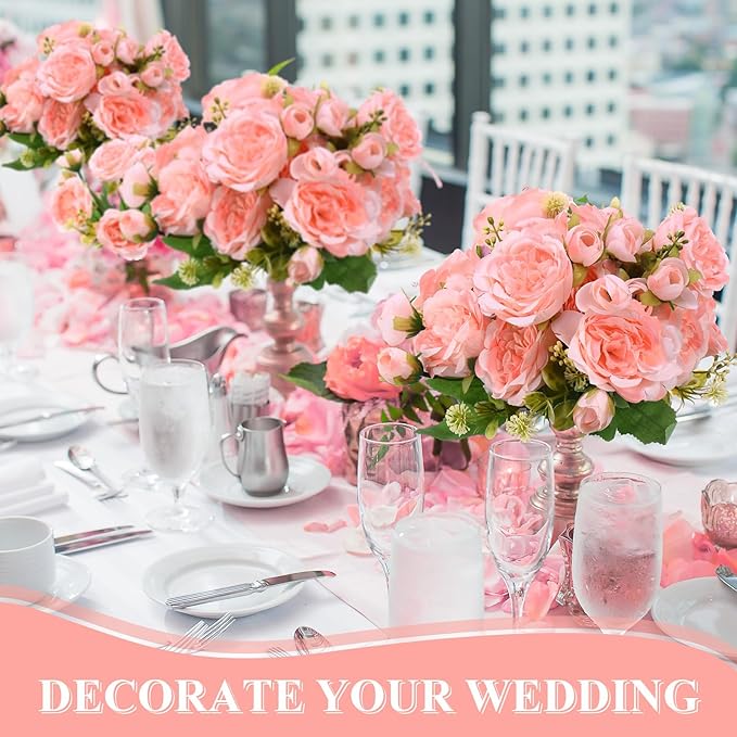 8 Bundles Artificial Peonies Flowers Boho Faux Flowers Arrangements Artificial - Image 5