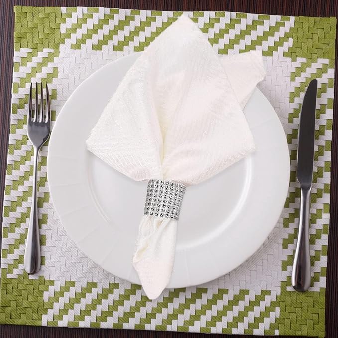 Rhinestone Napkin Rings 300pcs, Wedding Diamond Bling Crystal Napkin Rings - Image 4