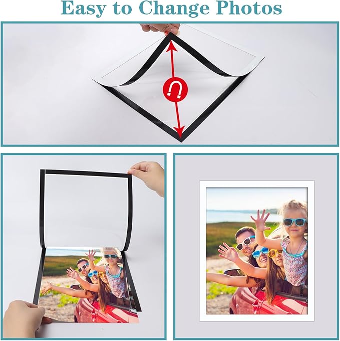 CRUGLA 8x10 White Magnetic Picture Frames - Image 5