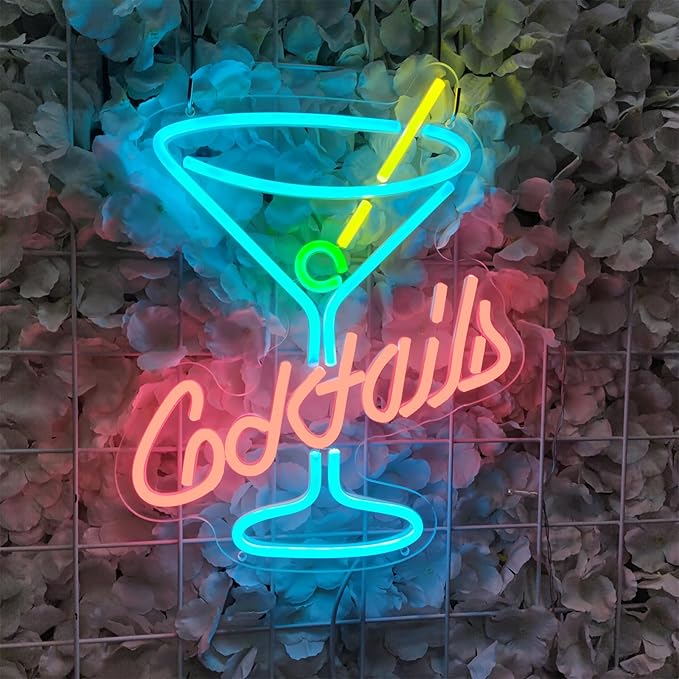 Cocktail Neon Sign, Hanging Chain LED Sign - Image 8