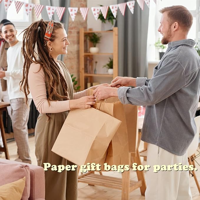 BagDream 12x7x12 Paper Bags 50Pcs Brown Paper Bags - Image 5