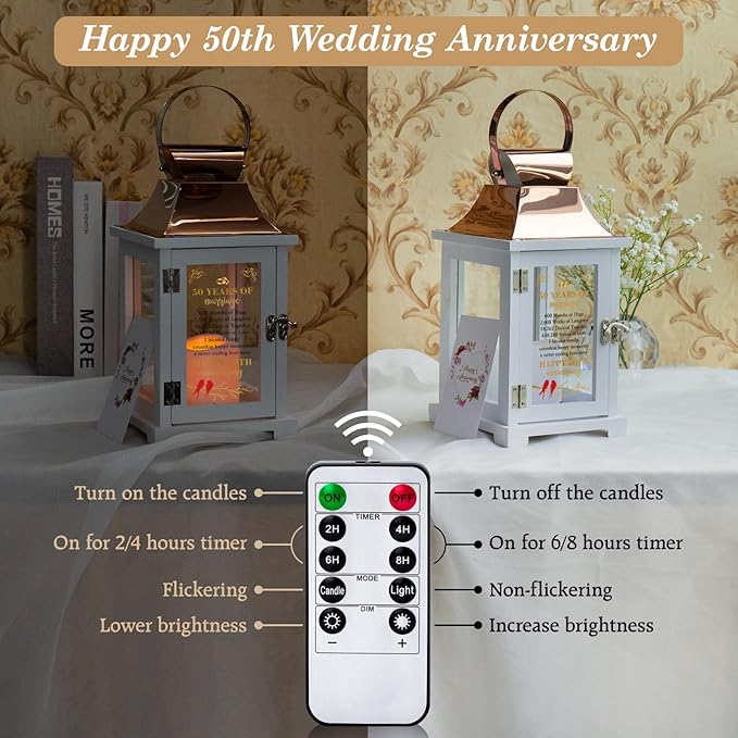 50th Wedding Anniversary Lantern 50th Anniversary Wedding Gifts - Image 3