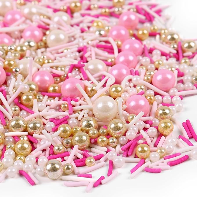 Valentine Pink sprinkles for Cake Decorating Edible Sprinkles for Cookies Ice - Image 3