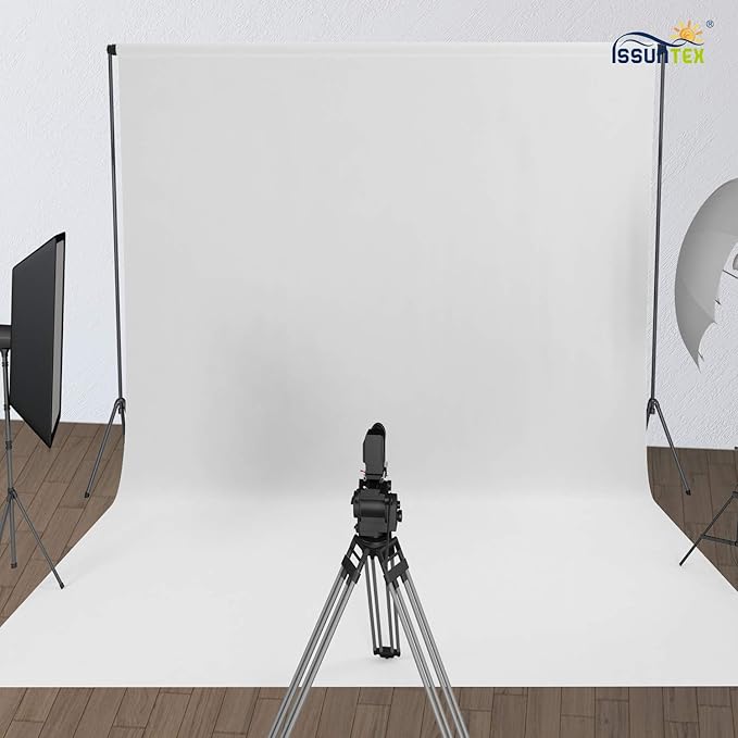 ISSUNTEX 10X12 ft Background Muslin Backdrop, Photo Studio, Collapsible High - Image 2
