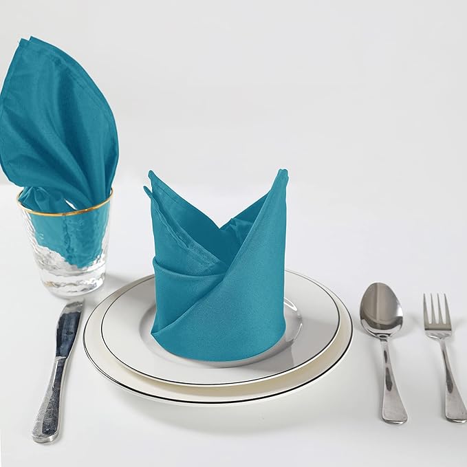Cloth Napkins 17x17 inch Washable Polyester Dinner Napkins Soft Table Napkins - Image 6